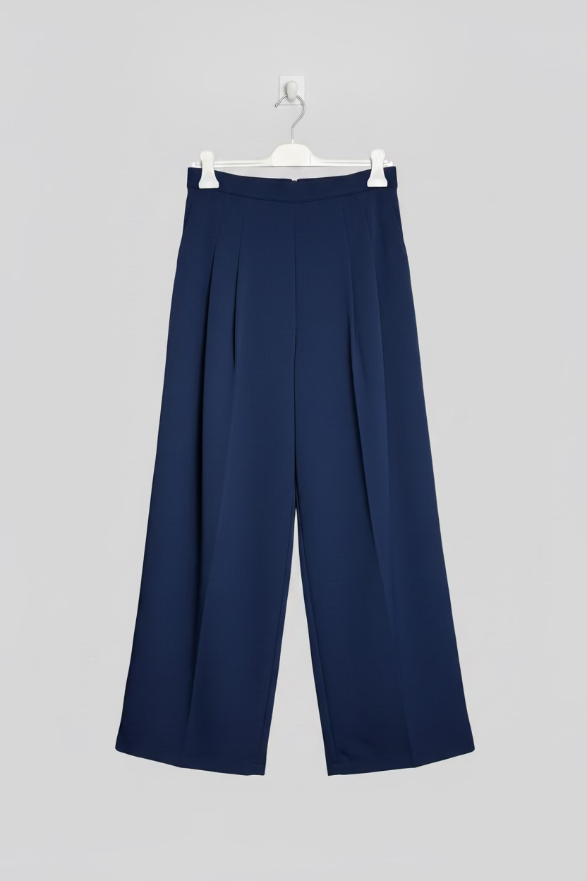 Pantalone Ovetto con Pieghe
