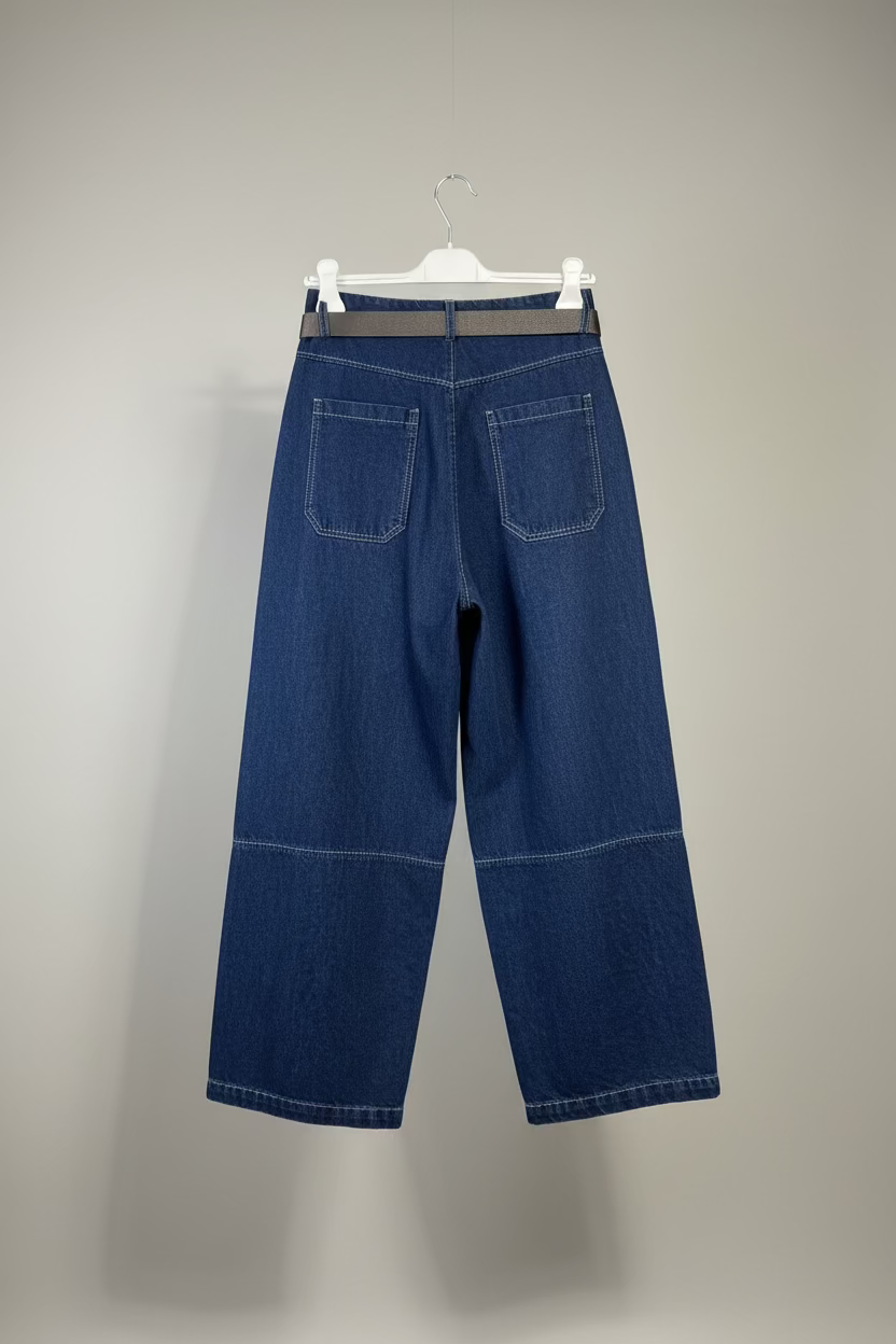 Jeans Work con Cuciture a Contrasto