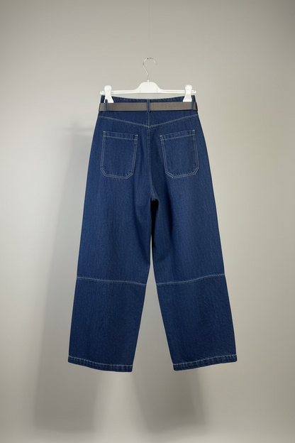 Jeans Work con Cuciture a Contrasto