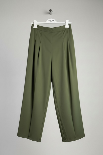 Pantalone Ovetto con Pieghe