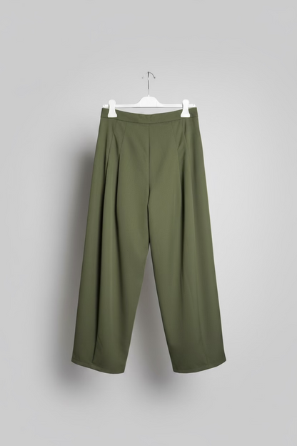 Pantalone Ovetto con Pieghe