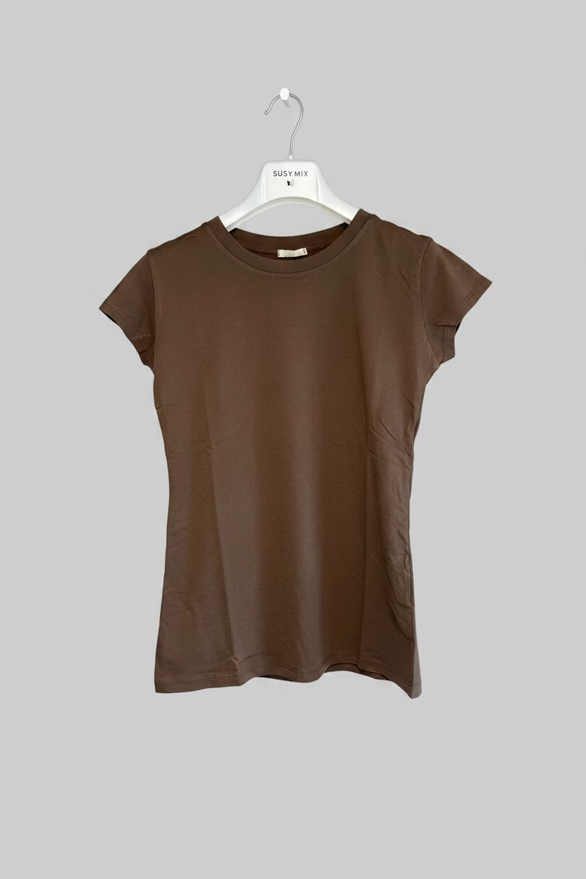 T-Shirt Slim Girocollo Manica Corta
